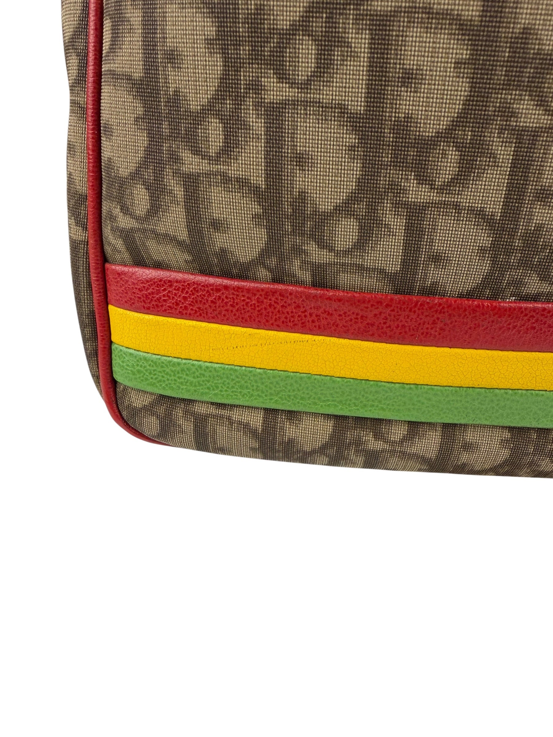Christian Dior Vintage Monogram Rasta Trotter Messenger Bag