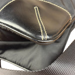 Prada Black Tessuto Nylon Leather Trim Shoulder Bag