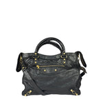 Balenciaga Black Leather Giant 12 City Bag