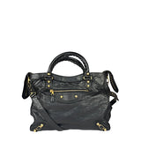 Balenciaga Black Leather Giant 12 City Bag