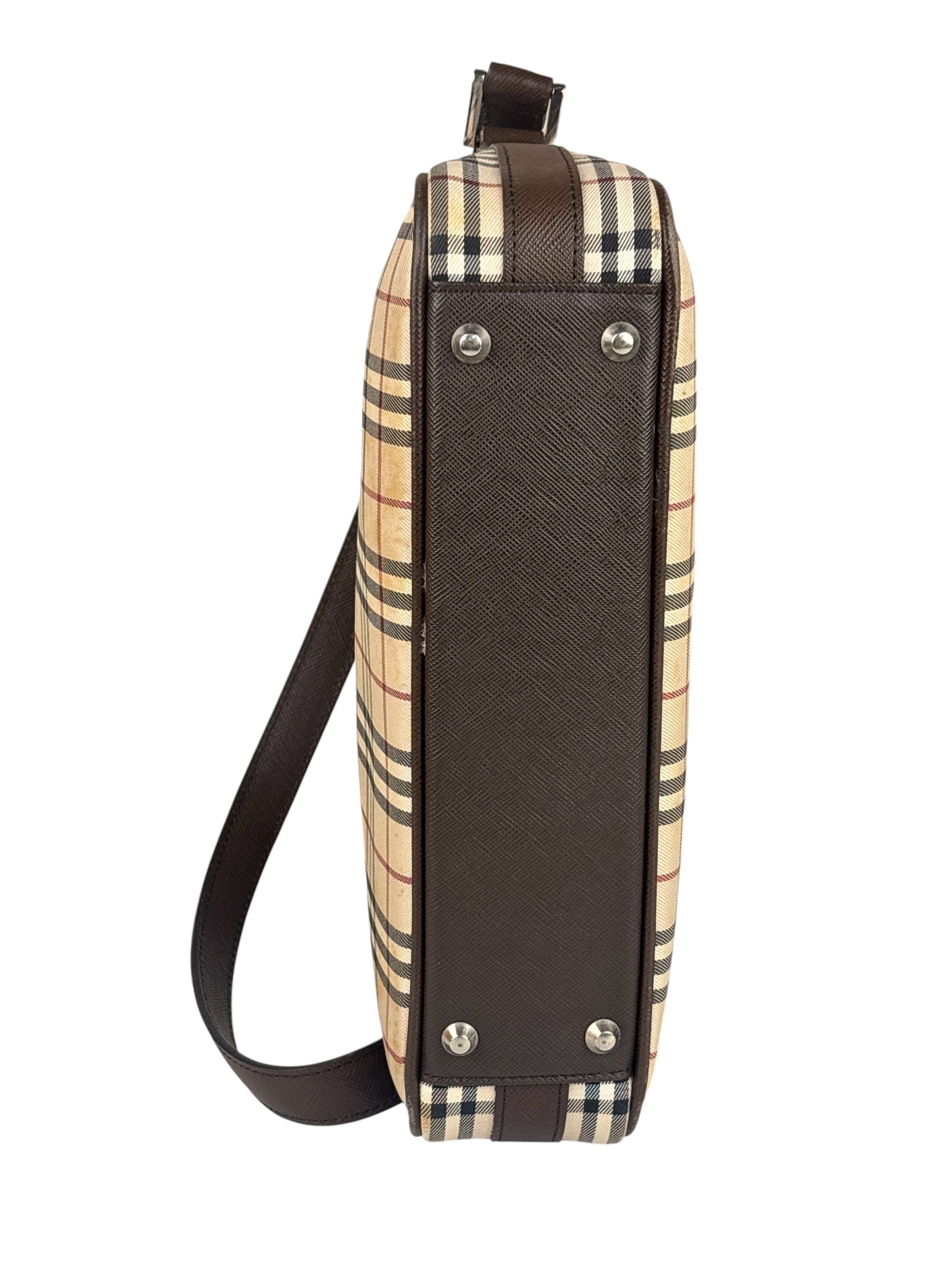 Burberry Brown Leather House Shoulder Bag