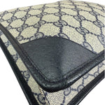 Gucci Vintage GG Coated Canvas Zip Travel Pouch Navy