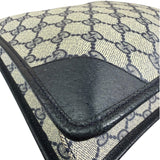 Gucci Vintage GG Coated Canvas Zip Travel Pouch Navy