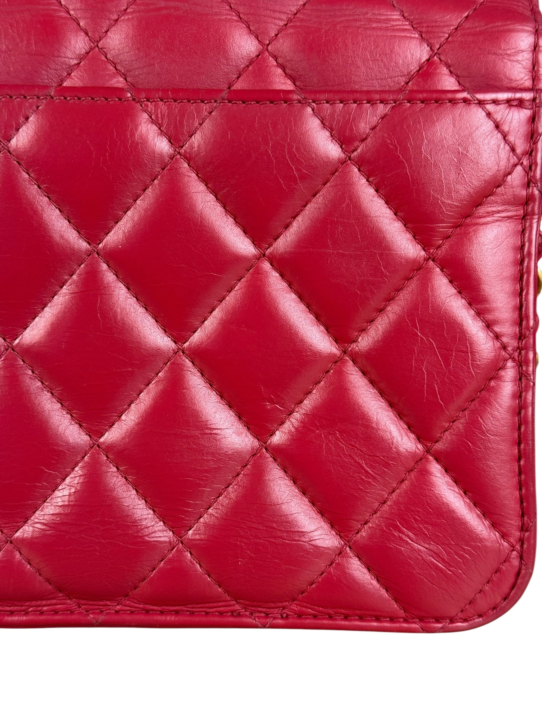 Chanel Dark Fuchsia Quilted Leather Flap Bag 2019