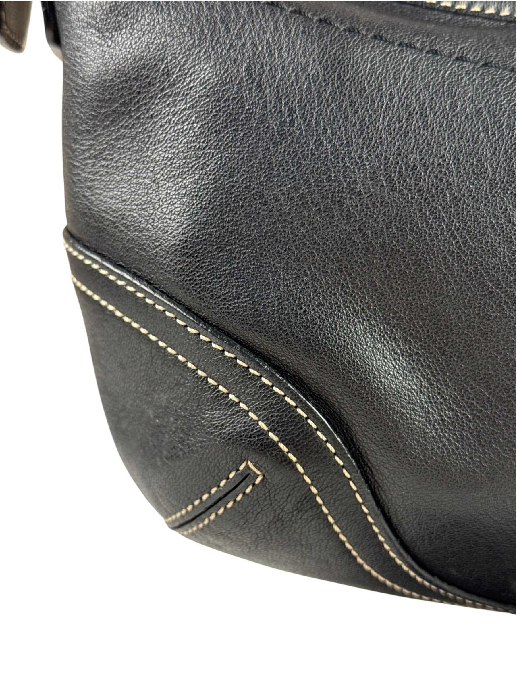 Coach Black Leather Soho Hobo Pochette