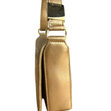 Chanel Gold Leather East West Shoulder Bag 2001