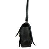 Balenciaga Crush Sling Shoulder Bag Black Leather