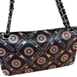 Chanel Lipstick Black Satin Single Flap Bag 2005
