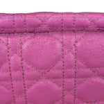 Christian Dior Fuchsia Leather  Flat Pouch
