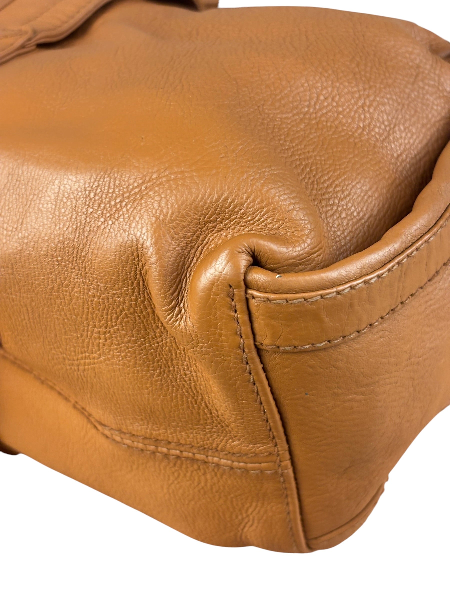 Christian Dior Vintage Tan Brown Leather Flight Medium