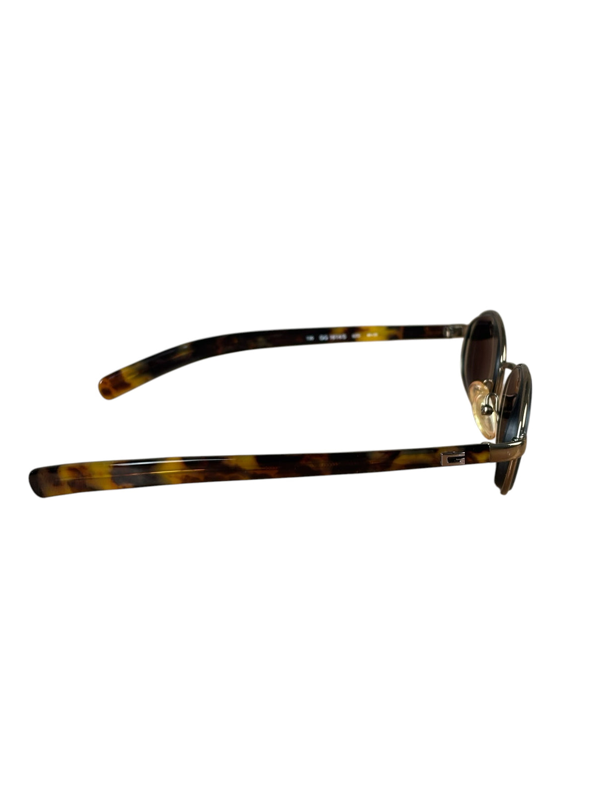 Gucci Vintage Dark Green/Gold-Toned Oval Frame Sunglasses RX