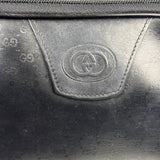 Gucci Vintage Micro GG Black Leather Shoulder Bag