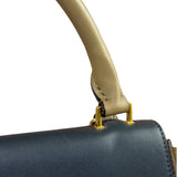 Celine Tri-Color Beige Leather/Suede Trapeze Medium Two-Way Bag