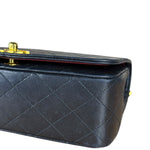 Chanel Black Quilted Single Flap Bag 1988