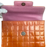 Chanel Orange/Pink Chocolate Bar Keyboard Digital Flap Shoulder Bag 2001