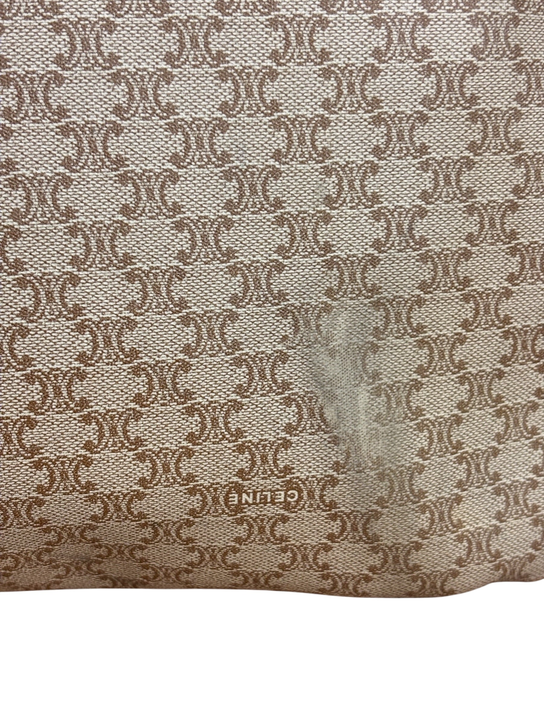 Celine Vintage Coated Canvas Macadam Shoulder Tote
