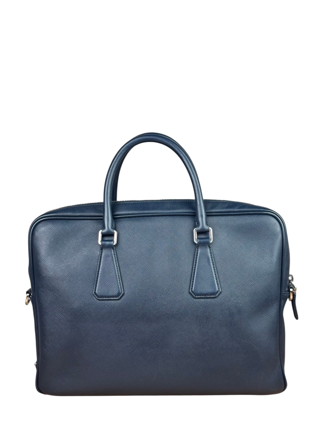 Prada Navy Saffiano Leather Laptop Work Bag