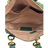 Coach Green Croc-Embossed Ashley Satchel Shoulder Bag