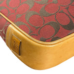 Coach Multicolor Leather Trim Signature Canvas Shoulder Bag