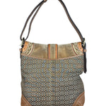 Coach Jacquard Fabric Canvas Monogram Soho Shoulder Bag