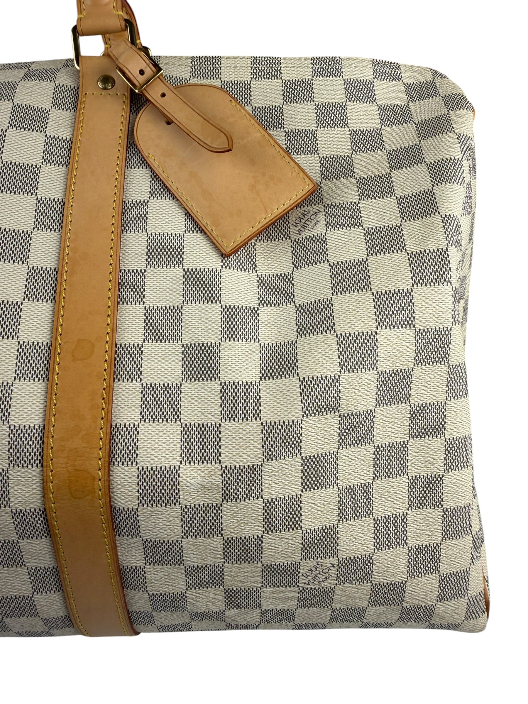 Louis Vuiiton Damier Azur Keepall Bandouliere Hand Bag 55