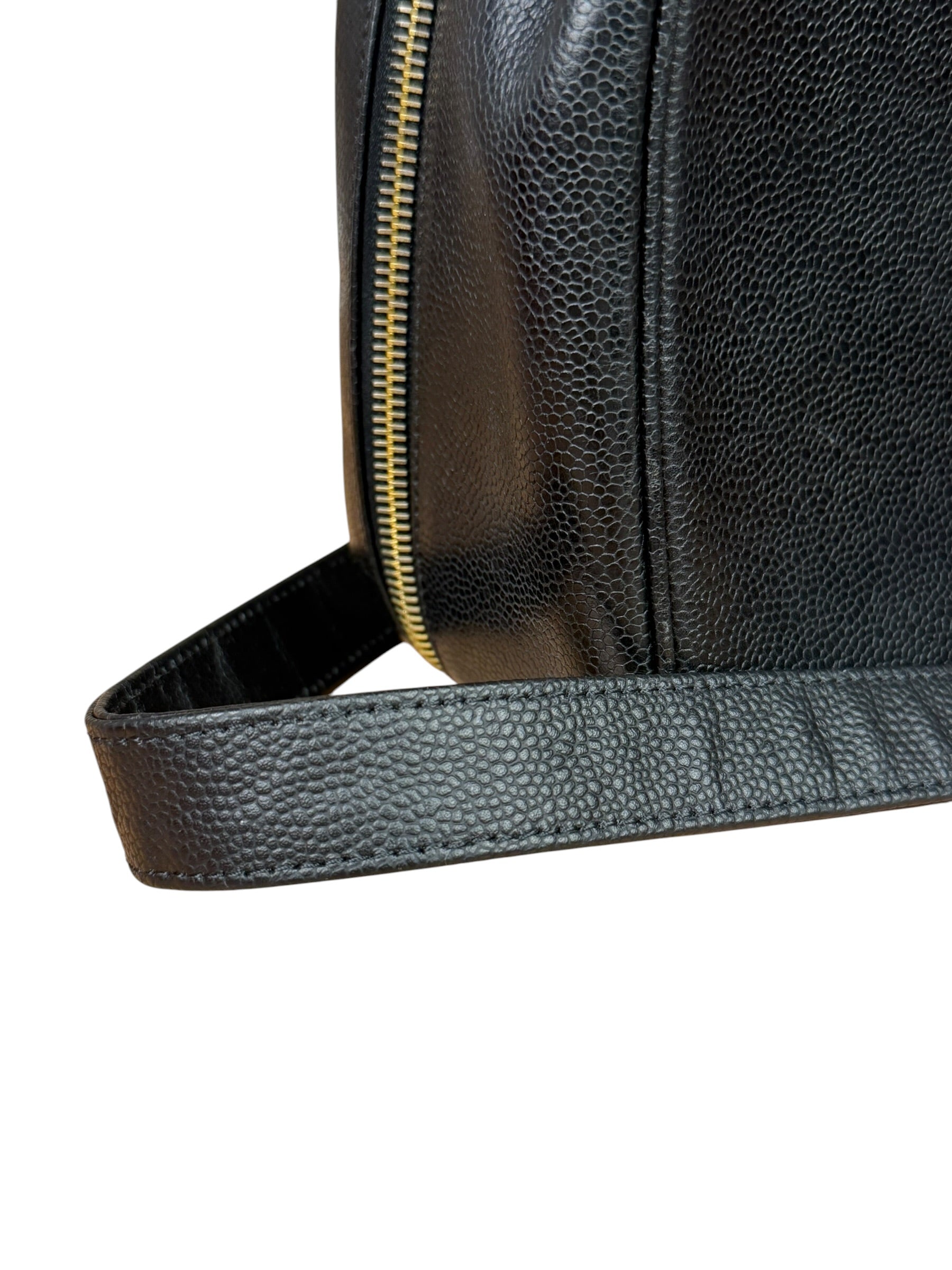Chanel Black Caviar Leather Vanity 2Way Handbag '96-'97