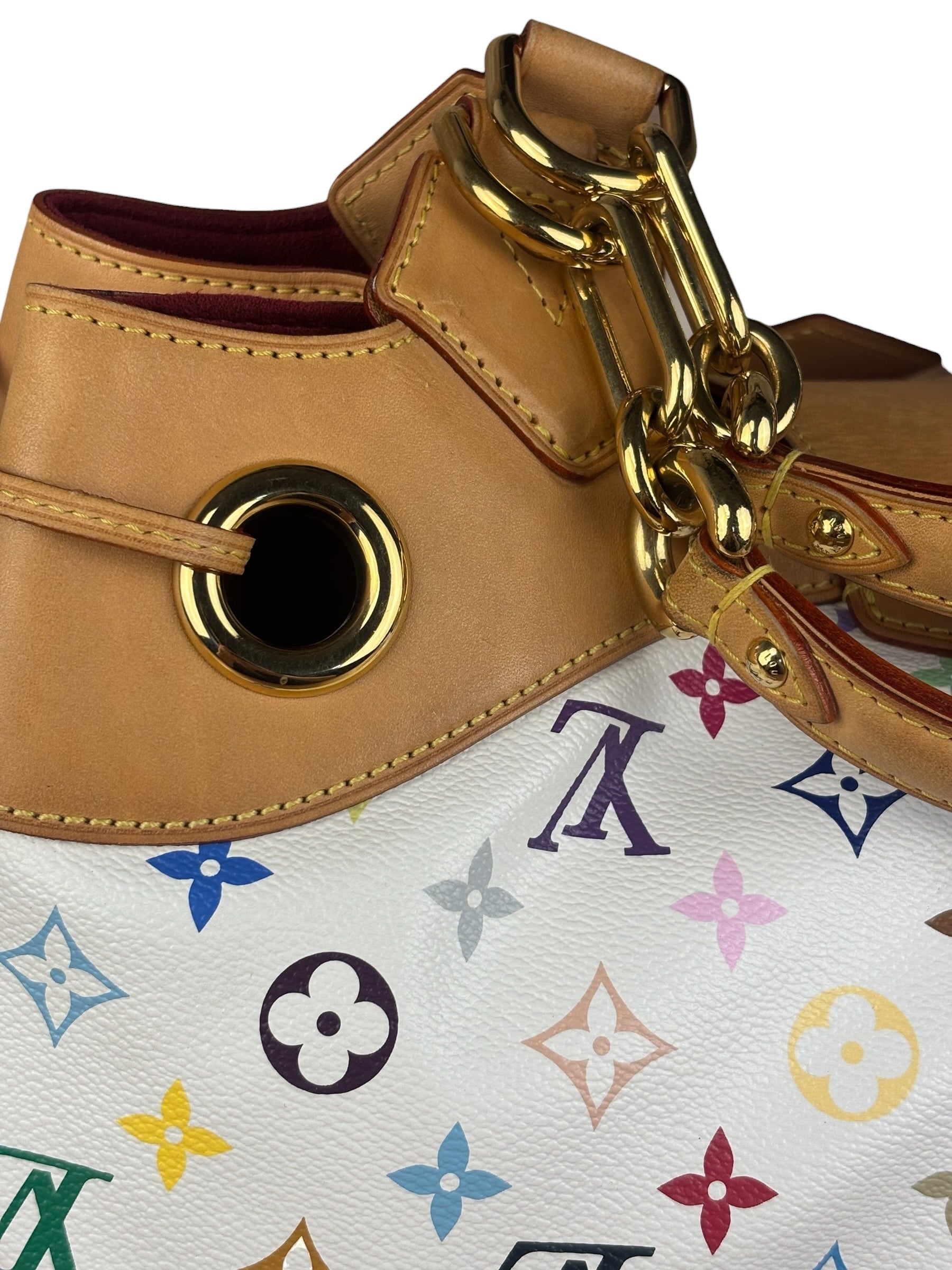 Louis Vuitton White Murakami Ursula Handbag