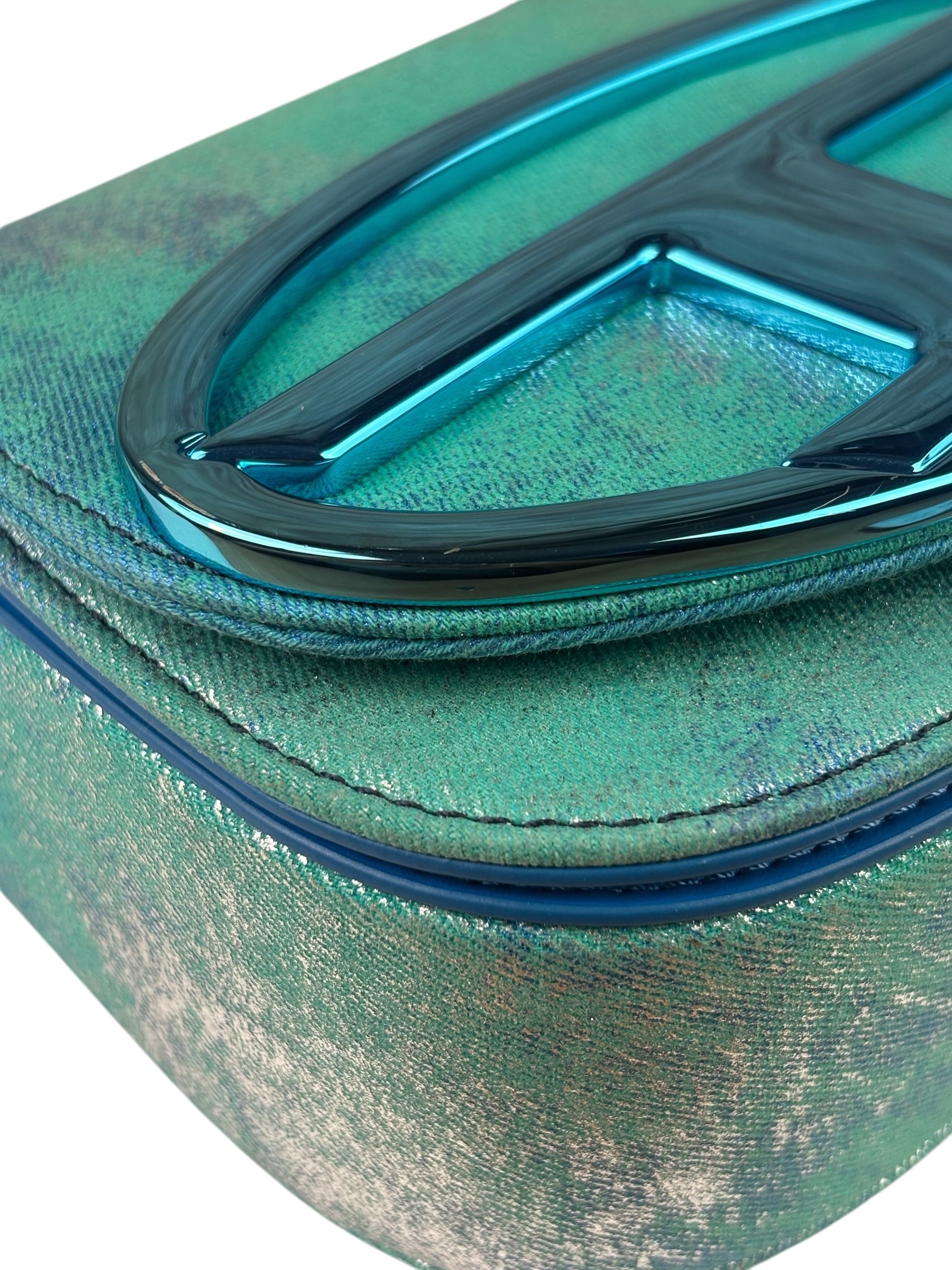 Diesel Blue Iridescent 1DR Shoulder Bag