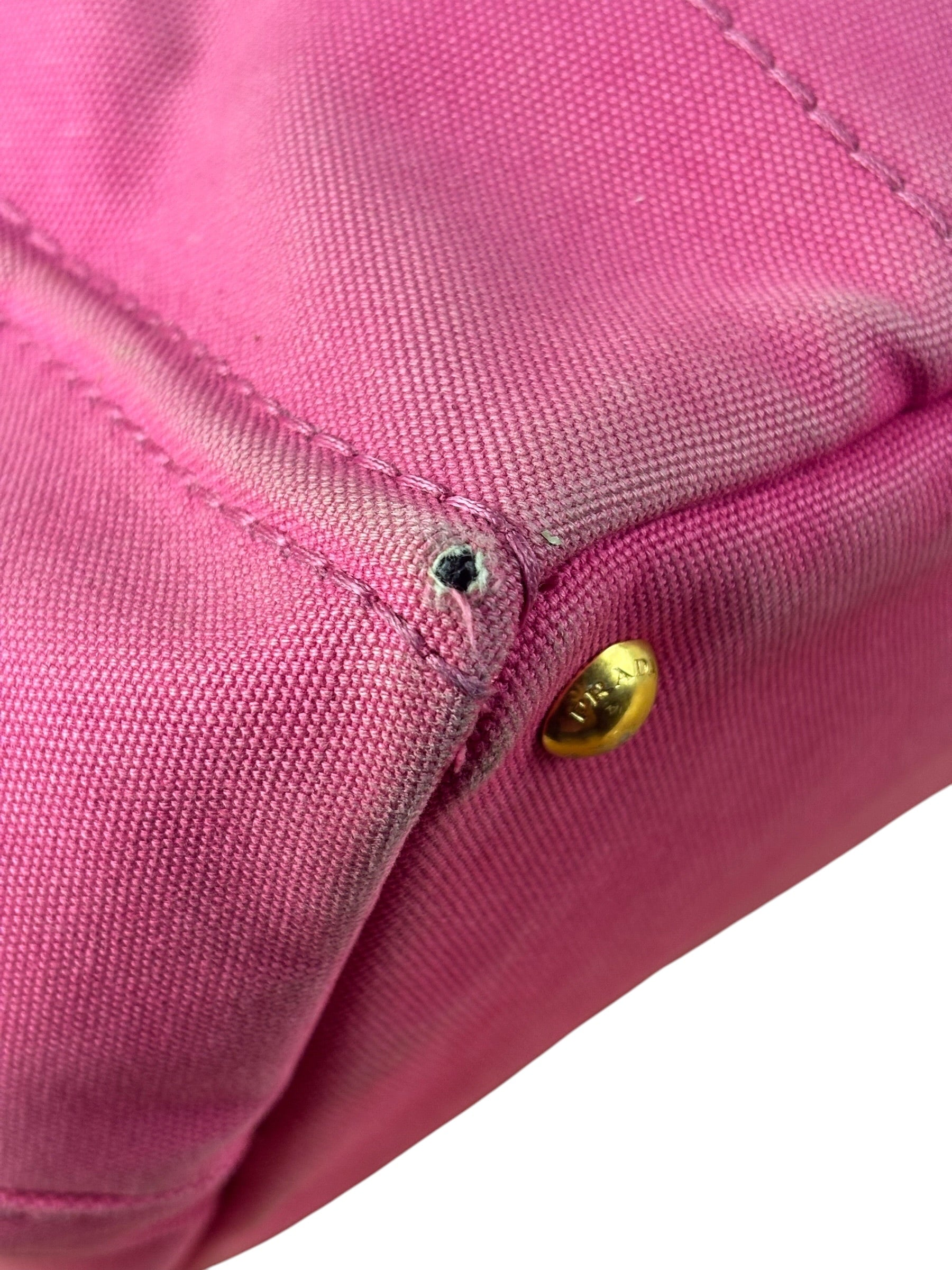 Prada Vintage Pink M Canapa Tote
