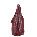 Polo Ralph Lauren Red Woven Leather Tote