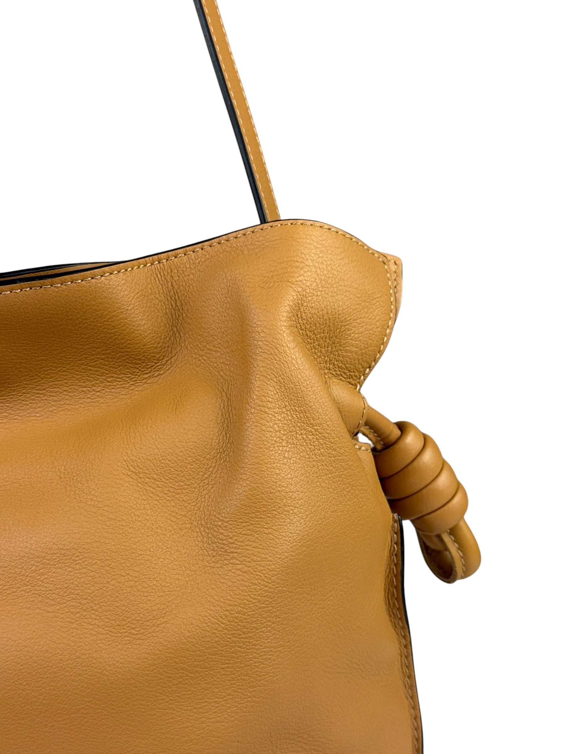 Loewe Brown Leather Flamenco Shoulder Bag