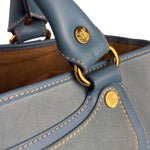 Celine Baby Blue Suede Leather Trip Boogie Handbag