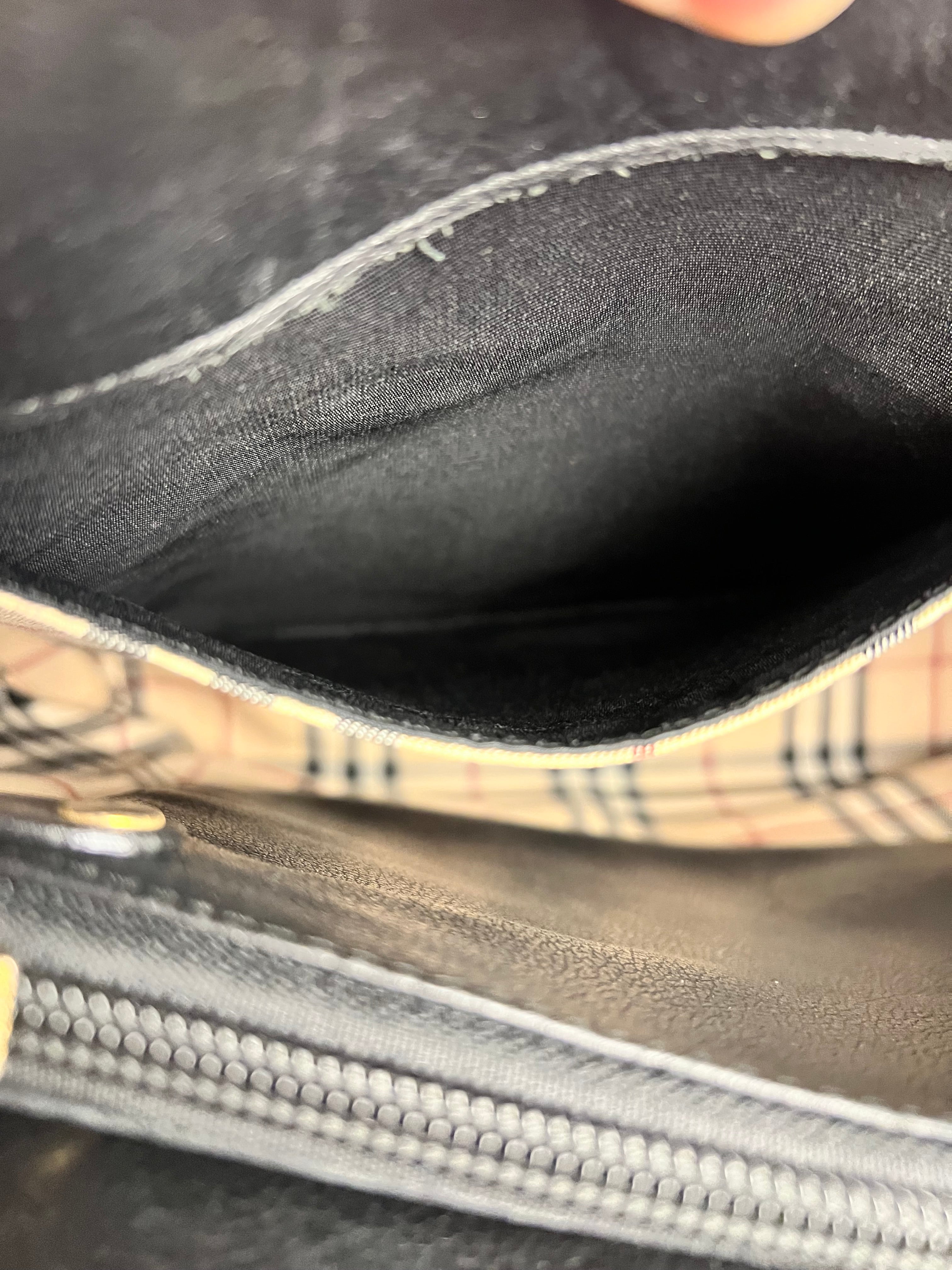 Burberry Black Leather Shoulder Tote