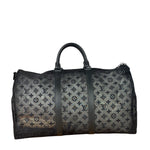 Louis Vuitton x Virgil Abloh Black Leather Trim Monogram Keepall 50