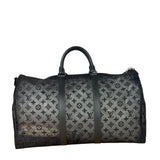 Louis Vuitton x Virgil Abloh Black Leather Trim Monogram Keepall 50