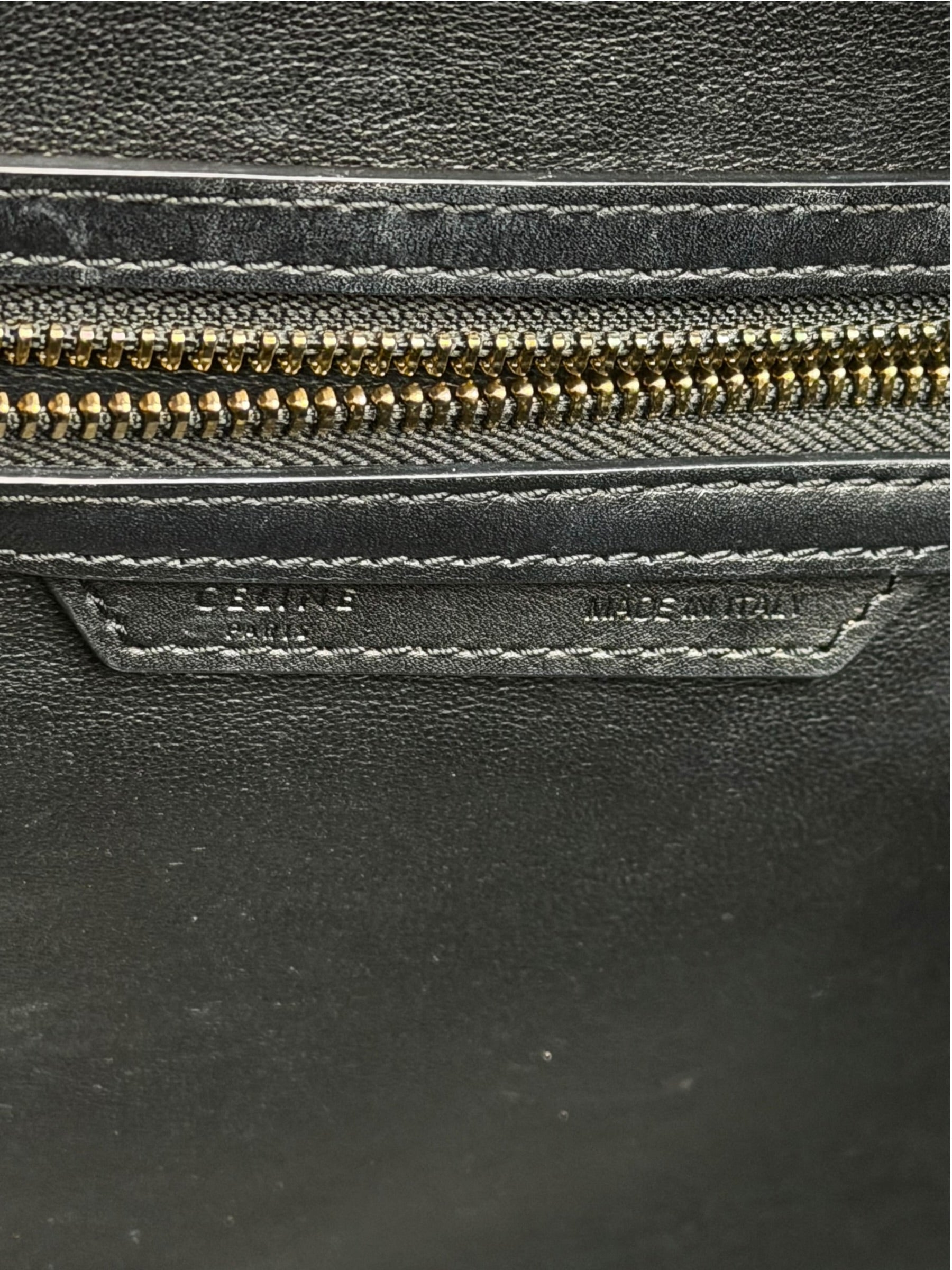 Celine Calfskin Leather/Suede Tri-Color Luggage Tote Bag
