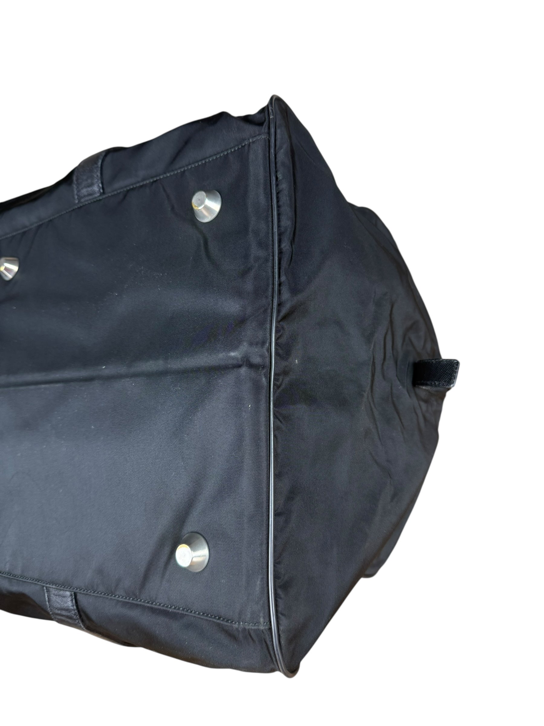 Prada Black Nylon Weekender Bag