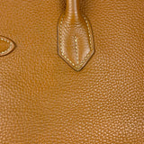 Hermes Birkin 35 Gold Brown Togo Leather Handbag 2001