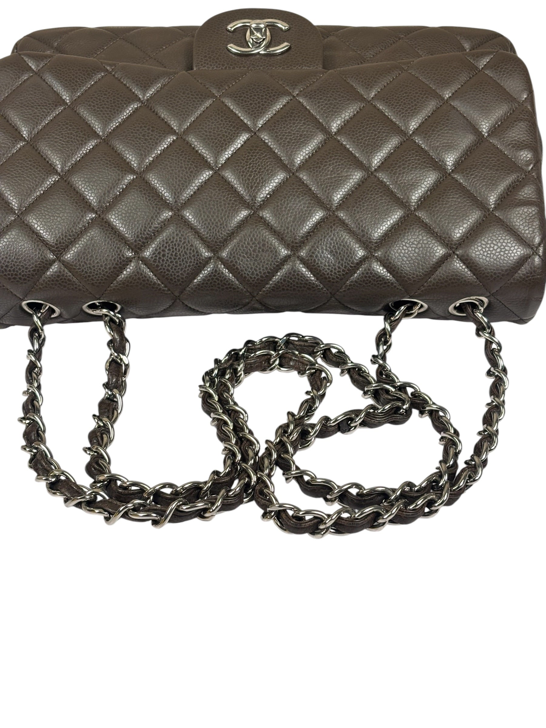 Chanel Chocolate Brown Caviar Quilted Flap Bag 2009