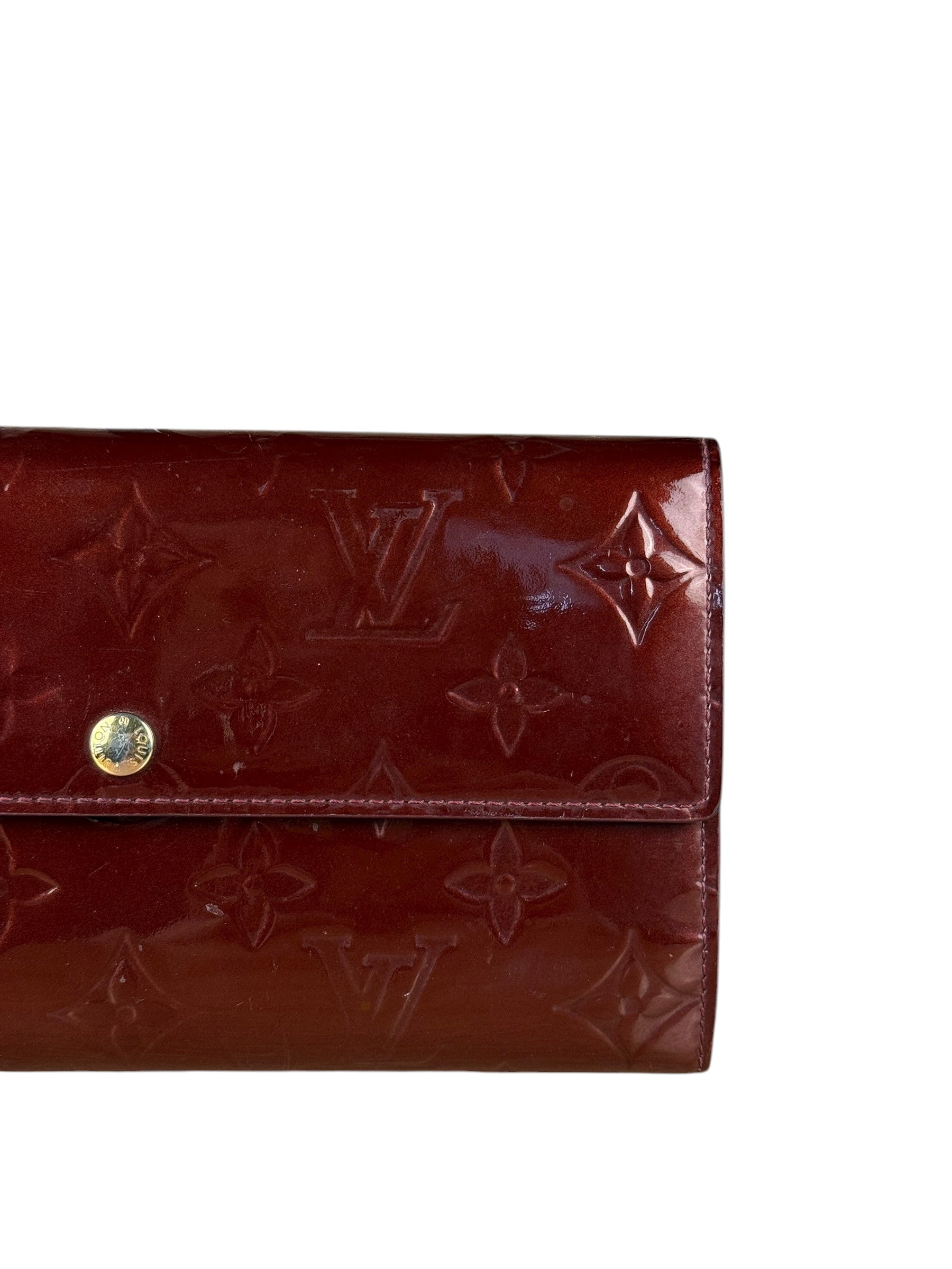 Louis Vuitton Monogram Vernis Long Wallet Amarante