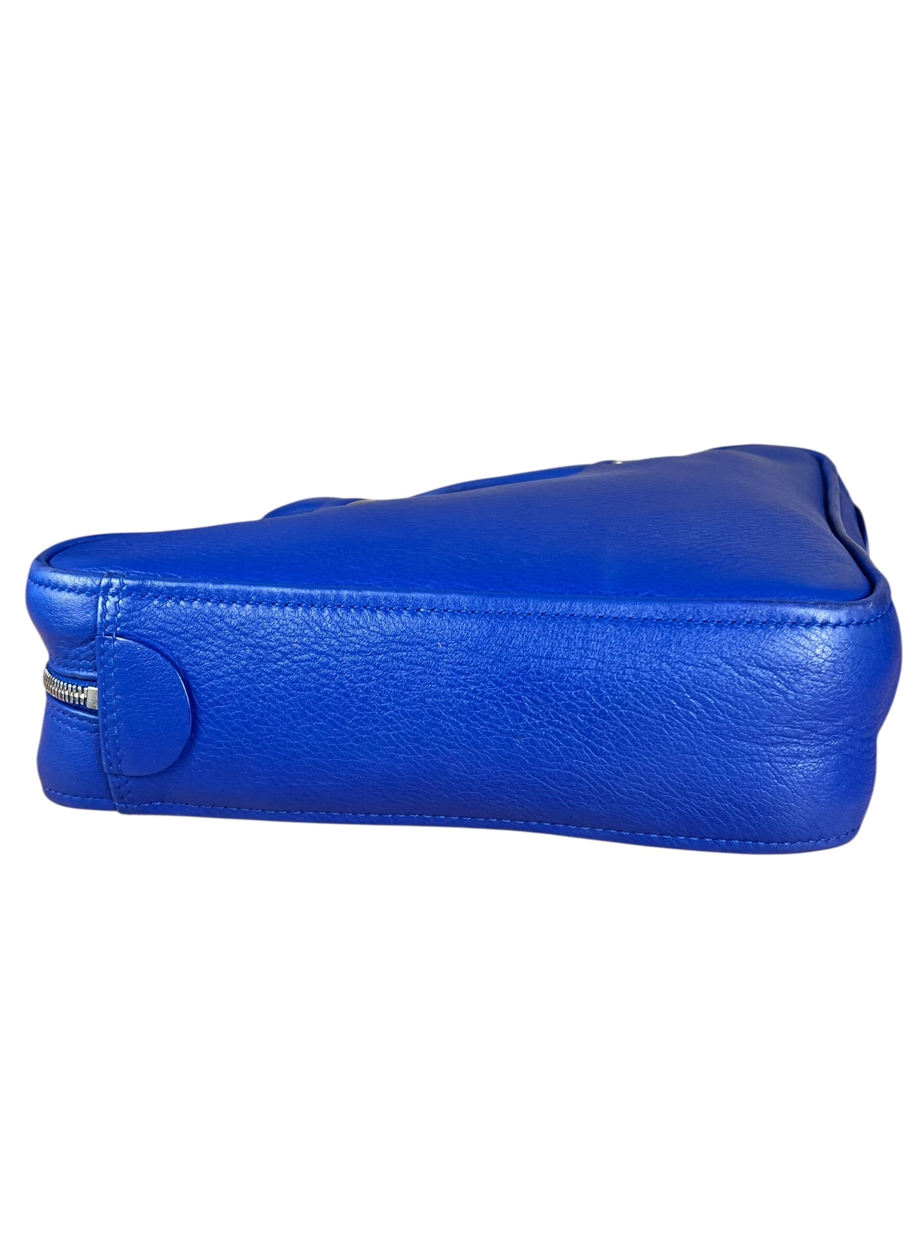 Balenciaga Royal Blue Leather Triangle 2Way Bag
