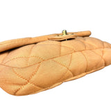 Chanel CC Flap Bag Peach Jersey Quilt