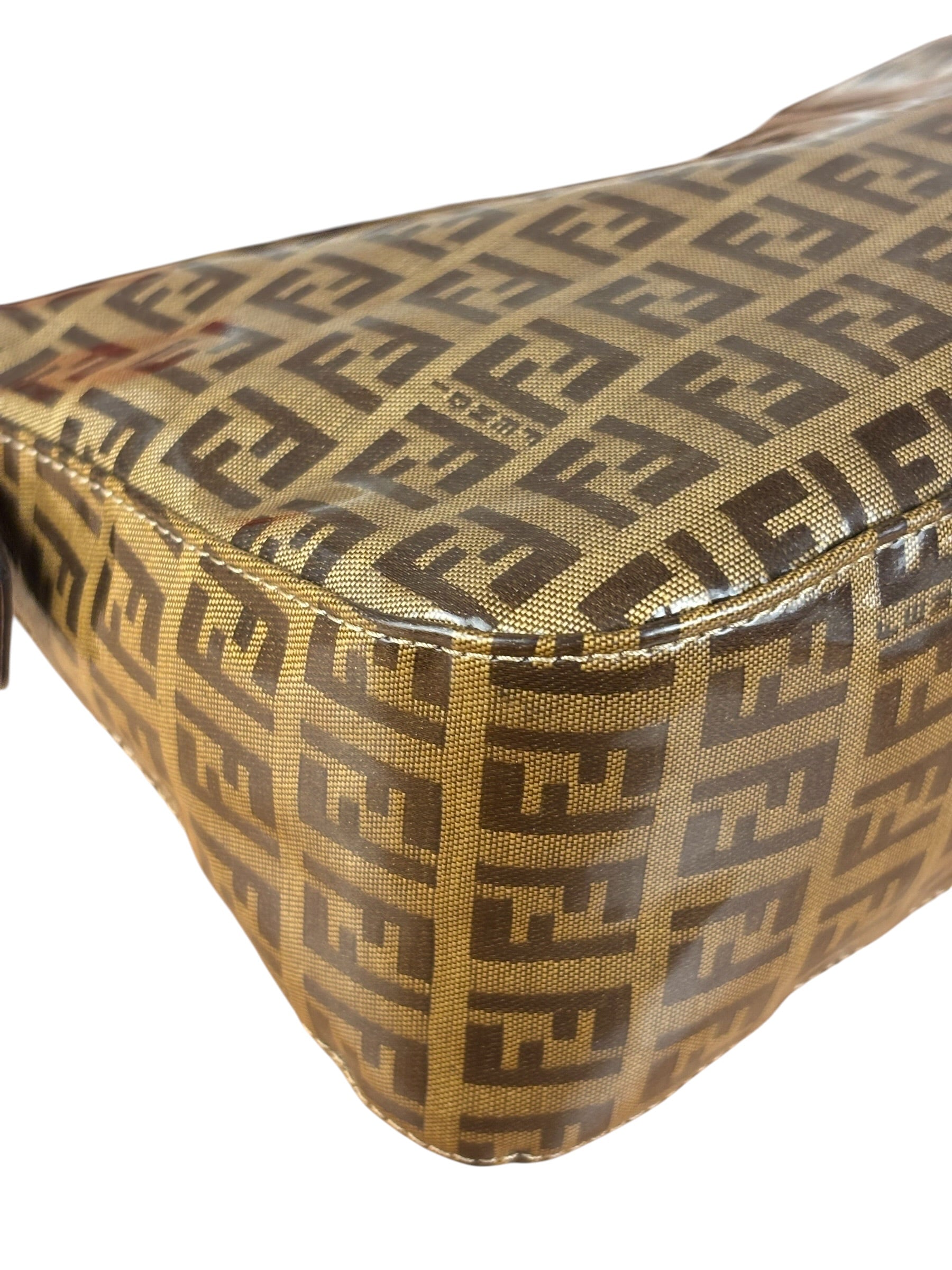 Fendi Vintage FF Canvas PVC Baguette