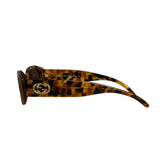 Gucci Vintage GG Havana Thick  Rounded Oval Sunglasses RX 2400/S