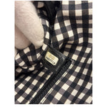 Chanel Bicolor Leather Trim Gingham Canvas Coco Mark Handbag 2010