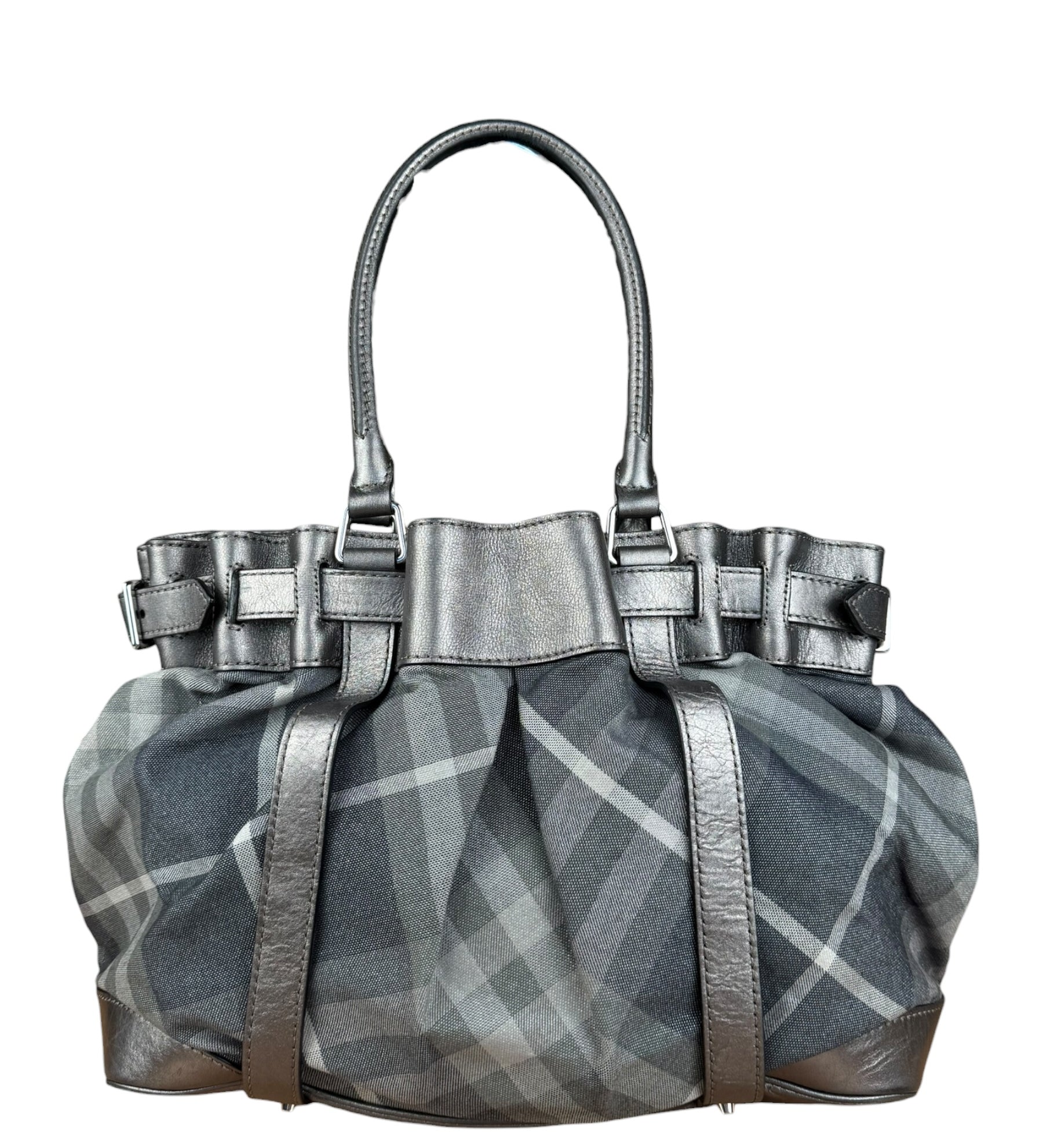Burberry Vintage Grey Nova Check Shoulder Bag