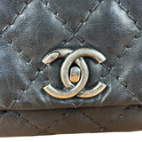 Chanel Black Leather Paris Moscow Flap/Chain Shoulder Bag 2005