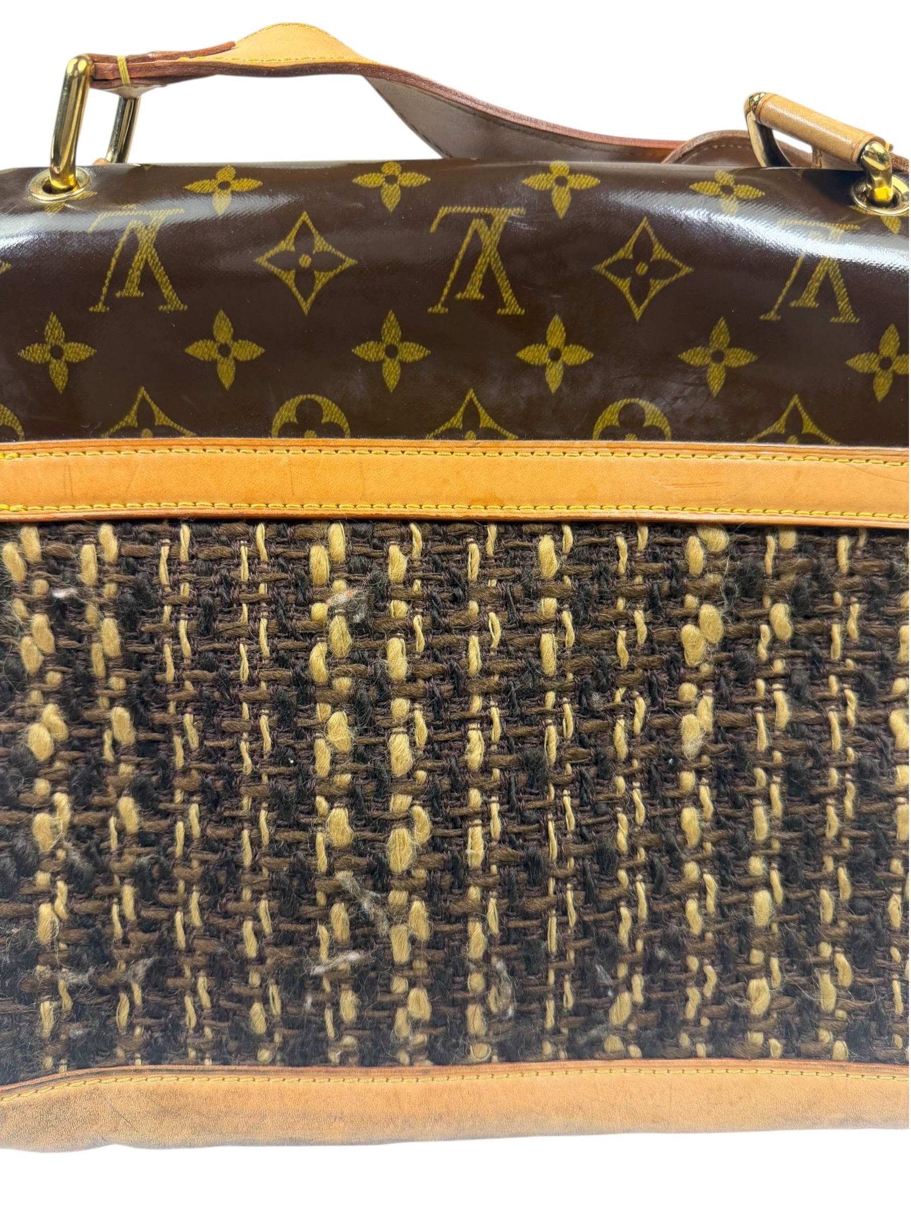 Louis Vuitton Brown Monogram Ambre Tweedy Zip GM