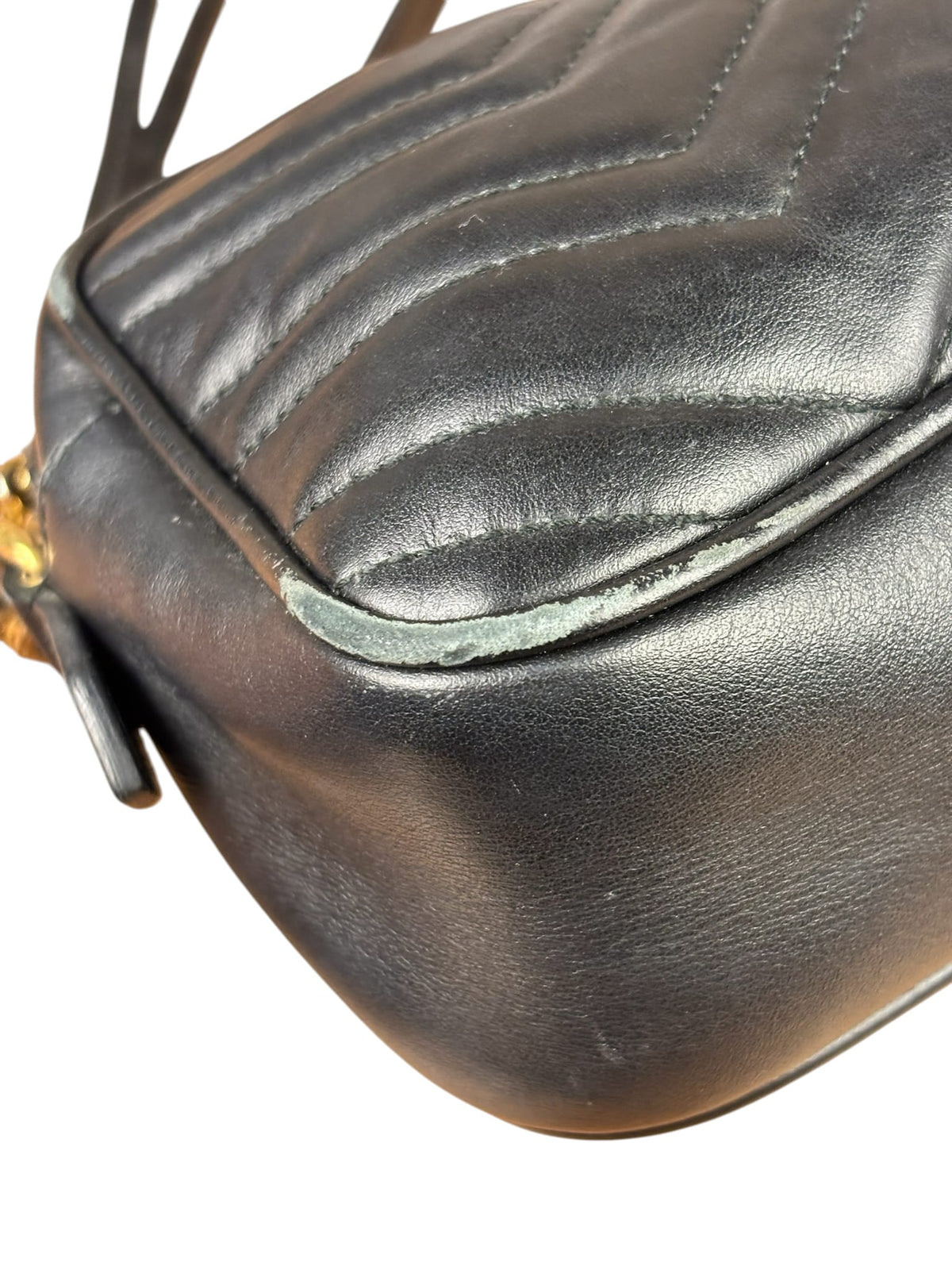 Gucci Black Leather Marmont Small Camera Bag