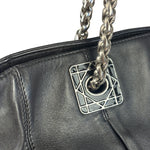 Christian Dior Black Leather Cannage Granville Chain Tote